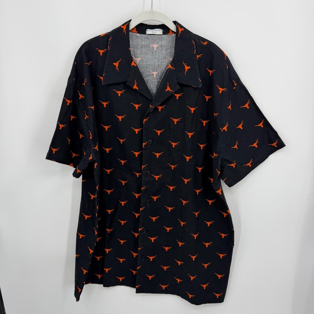Texas Longhorns logo button down shirt sz XL-XXL‎ black Orange
